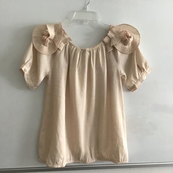 Moon Collection Beige Creme short sleeve top - Picture 4 of 4